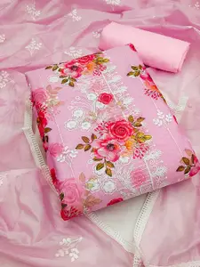 KALINI Floral Embroidered Unstitched Dress Material