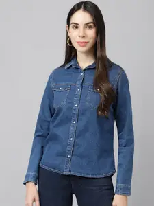 Xpose Smart Denim Casual Shirt