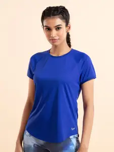 Nykd Women Regular Raglan Sleeves Breathable Cotton Active Sports T-Shirt