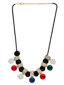 AQUASTREET Gold Plated Stone Studded Necklace