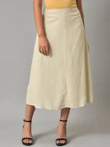 W Woven A-Line Midi Skirt