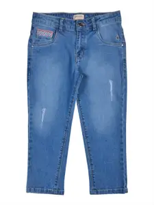 Gini and Jony Girls Cotton Regular Fit Ripped Mid-Rise Jeans