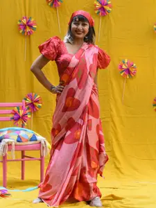 Suta Floral Printed Saree with Fall