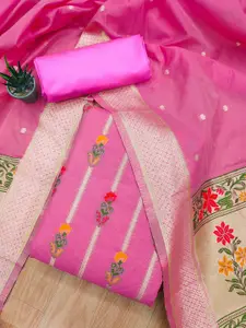 KALINI Woven Design Unstitched Dress Material