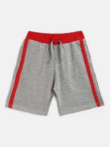 YK Boys Grey Striped Outdoor Shorts