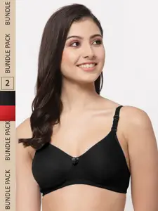 College Girl Pack of 2 Cotton T-shirt Bra - Lightly Padded