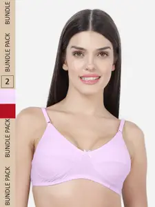 shyaway Pack Of 2 Cotton Non Padded Bra