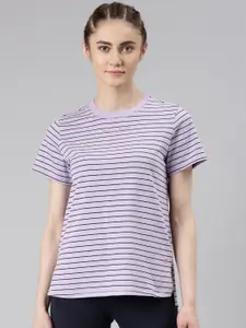 Enamor Active Cotton Yarn-Dyed Stripes T-shirt