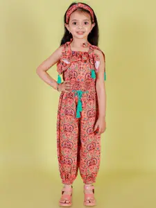 LIL DRAMA Girls Printed Top with Trousers