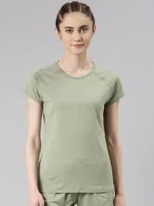Enamor Raglan Sleeves Dry Fit Antimicrobial Slim Fit Active T-shirt