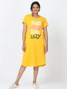9shines Label Typography Printed Pure Cotton Nightdress