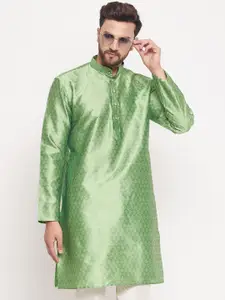 VASTRAMAY Ethnic Motifs Woven Design Jacquard Straight Kurta
