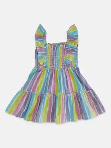 Pantaloons Baby Girls Striped Cotton Dress