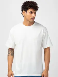 VASTRADO Drop-Shoulder Cotton Sleeves Oversize T-shirt