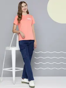 Mast & Harbour Women Straight Fit Light Fade Stretchable Jeans