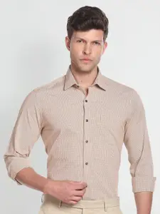Arrow Slim Fit Micro Checked Pure Cotton Casual Shirt