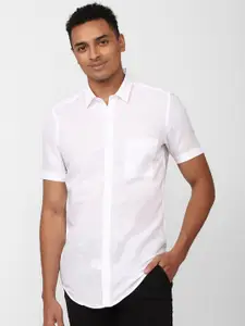 SIMON CARTER LONDON Slim Fit Linen Cotton Formal Shirt