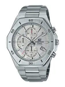 CASIO Men EDifice EFB-680D-7AVUDF White Analog Dial Silver Stainless Steel Band EX552