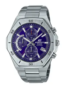 CASIO Men EDifice EFB-680D-2BVUDF Blue Analog Dial Silver Stainless Steel Band EX551