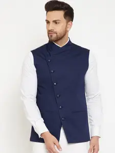 Hypernation Woven Pure Cotton Nehru Jacket