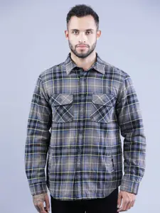 t-base Tartan Checks Cotton Casual Shirt