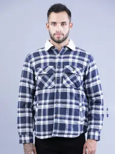 t-base Shepherd Checks Checked Cotton Casual Shirt