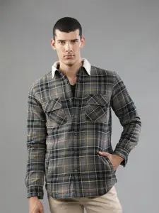 t-base Tartan Checks Checked Cotton Casual Shirt