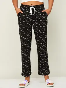 Ginger by Lifestyle Women Printed Mid-Rise Cotton Lounge Pants