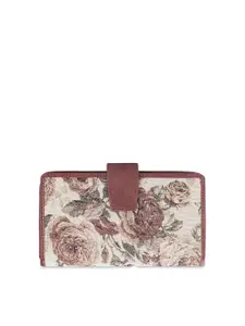 THE CLOWNFISH Women Floral Printed Two Fold Wallet with SD Card Holder