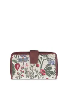 THE CLOWNFISH Filipia Floral Printed Two Fold Wallet