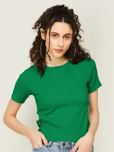 Ginger by Lifestyle Round Neck Cut Out Top