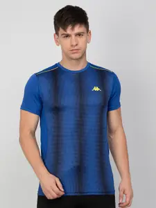 Kappa Men Blue Applique Training or Gym T-shirt