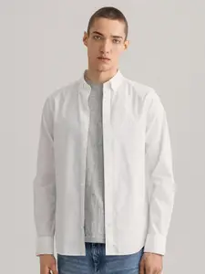 GANT Men White Classic Slim Fit Casual Shirt