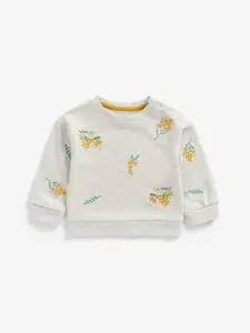 mothercare Girls Floral Embroidered Cotton Sweatshirt
