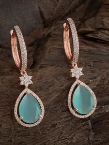 Kushal's Fashion Jewellery Rhodium-Plated Zircon-Embellished Bridal Adjustable Finger Ring