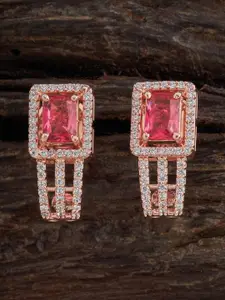 Kushal's Fashion Jewellery Rose Gold-Plated Contemporary Studs Earrings