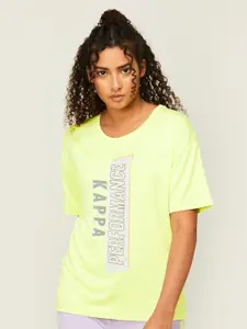 Kappa Typography Printed Drop Shoulder Sleeves T-shirt