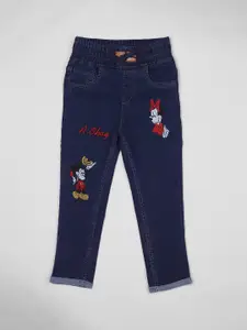 A-Okay Girls Slim Fit High-Rise Embroidered Stretchable Jeans