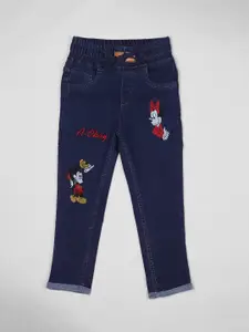 A-Okay Girls Slim Fit High-Rise Embroidered Stretchable Jeans