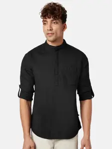 Urban Ranger by pantaloons Mandarin Collar Cotton Casual Shirt