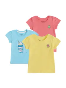 Pantaloons Baby Infants Girls Pack of 3 Cotton T-shirts