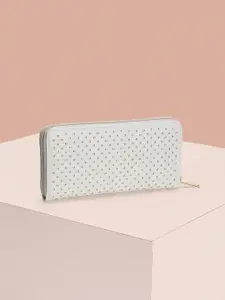 Forever Glam by Pantaloons Women Textured PU Zip Around Wallet