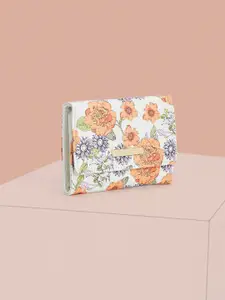 Forever Glam by Pantaloons Women Floral Printed PU Three Fold Wallet with SD Card Holder