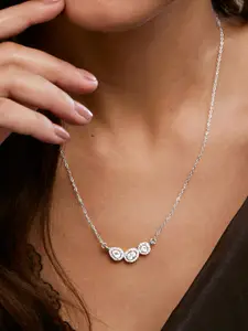 MINUTIAE Brass Silver-Plated Necklace