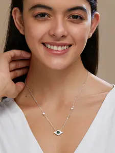 MINUTIAE Brass Silver-Plated Necklace