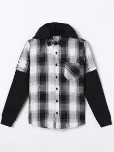 Fame Forever by Lifestyle Boys Tartan Checks Checked Cotton Casual Shirt