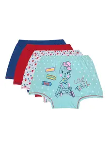 Bodycare Kids Girls Pack Of 4 Assorted Printed Shorts