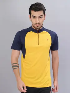 Technosport Colourblocked High Neck Antimicrobial Sports T-shirt