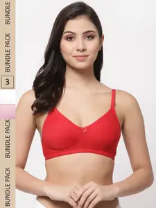 College Girl Pack Of 3 Lightly Padded Seamless Cotton T-Shirt Bra
