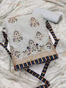 KALINI Ethnic Motifs Embroidered Unstitched Dress Material With Dupatta